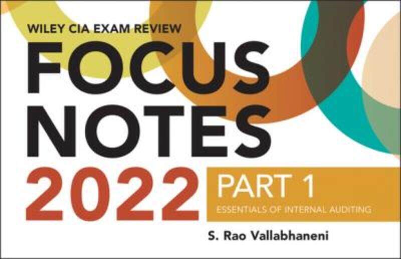 Wiley CIA 2022 Part 1 Focus Notes - Essentials of Internal Auditing.paperback,By :Wiley
Wiley CIA 2022 Part 1 Focus Notes - Essentials of Internal Auditing.paperback,By :Wiley
