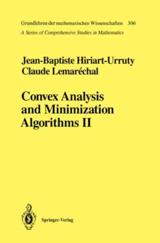 Convex Analysis and Minimization Algorithms II by Melvin "Bird Man Mel" ToellnerMatt Maguire-Paperback
Convex Analysis and Minimization Algorithms II by Melvin "Bird Man Mel" ToellnerMatt Maguire-Paperback