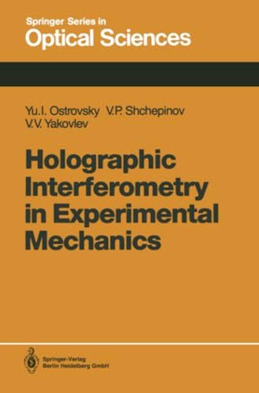 Holographic Interferometry in Experimental Mechanics by Wally HerbertKari Herbert-Paperback
Holographic Interferometry in Experimental Mechanics by Wally HerbertKari Herbert-Paperback
