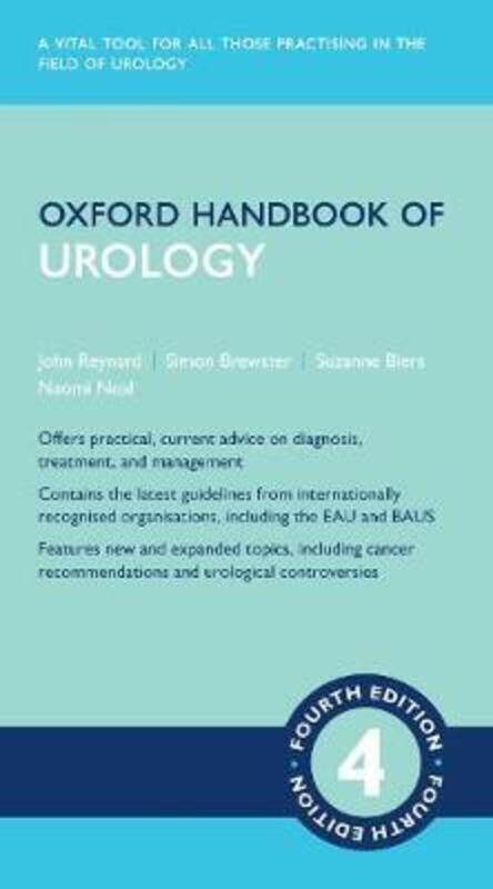 Oxford Handbook of Urology.paperback,By :Reynard, John (Consultant Urological Surgeon, Consultant Urological Surgeon, Churchill Hospital, Oxf
Oxford Handbook of Urology.paperback,By :Reynard, John (Consultant Urological Surgeon, Consultant Urological Surgeon, Churchill Hospital, Oxf