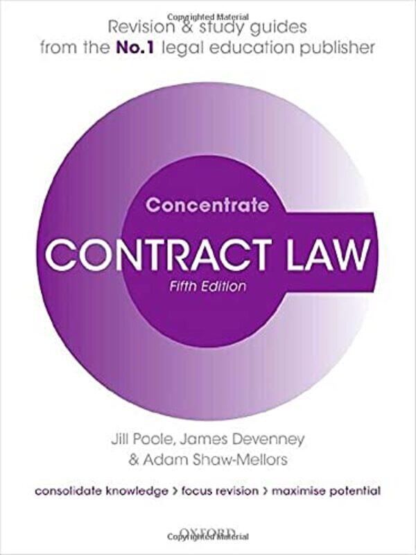Contract Law Concentrate: Law Revision and Study Guide,Paperback by Poole, Jill (The late Deputy Dean, Aston Business School, Professor of Commercial
Contract Law Concentrate: Law Revision and Study Guide,Paperback by Poole, Jill (The late Deputy Dean, Aston Business School, Professor of Commercial