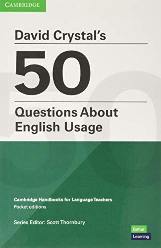 David Crystals 50 Questions About English Usage Pocket Editions by Darryl BartlettPaul AldridgeBen Barter-Paperback
David Crystals 50 Questions About English Usage Pocket Editions by Darryl BartlettPaul AldridgeBen Barter-Paperback