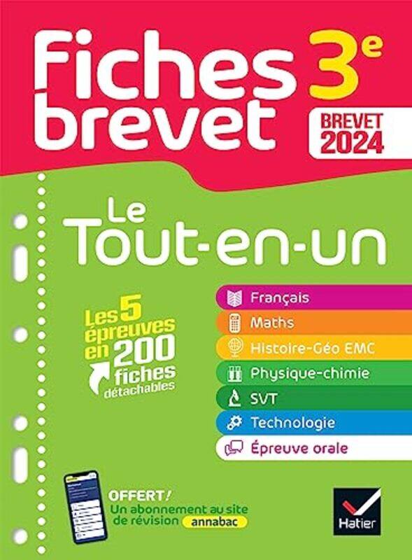 Fiches Brevet Le Toutenun Du Brevet 2024 3E Toutes Les Matieres Francais Maths Histoirege by AUSSOURD DEMEILLERS -Paperback
Fiches Brevet Le Toutenun Du Brevet 2024 3E Toutes Les Matieres Francais Maths Histoirege by AUSSOURD DEMEILLERS -Paperback