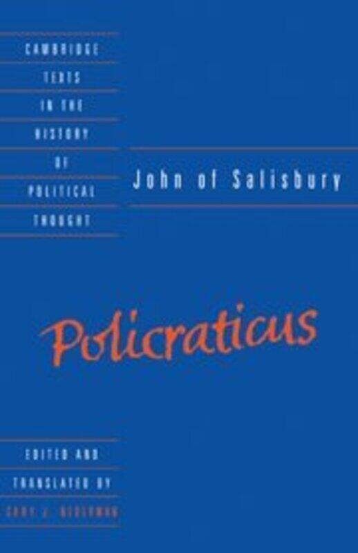 John of Salisbury Policraticus by John of SalisburyCary J Texas A & M University Nederman-Hardcover
John of Salisbury Policraticus by John of SalisburyCary J Texas A & M University Nederman-Hardcover