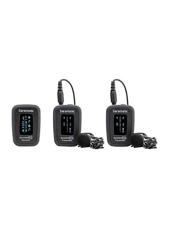 Generic Saramonic Blink 500 Pro B2 (TX+TRS+TRRS) 2-Person Digital Camera-Mount Wireless Omni Lavalier Microphone System, Black
Generic Saramonic Blink 500 Pro B2 (TX+TRS+TRRS) 2-Person Digital Camera-Mount Wireless Omni Lavalier Microphone System, Black