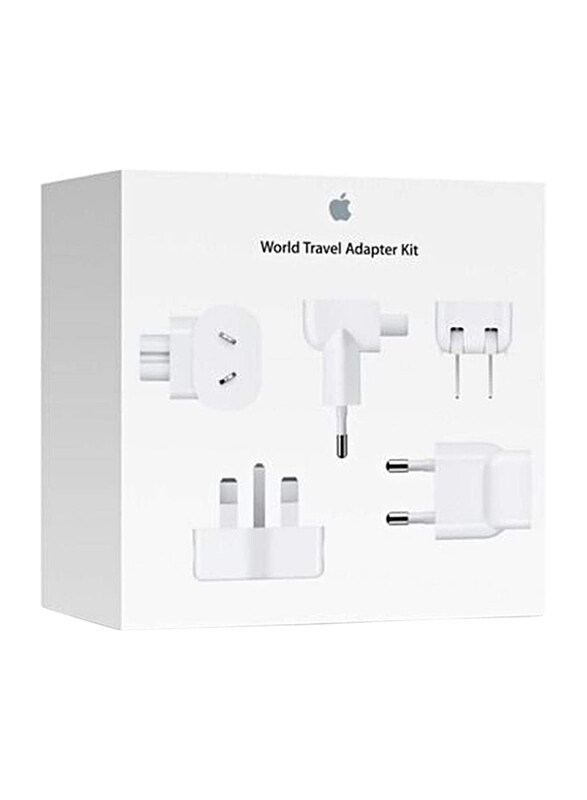 Apple World Travel Adapter Kit UK + US + AU + EU Plug Wall Charger, MD837, White
Apple World Travel Adapter Kit UK + US + AU + EU Plug Wall Charger, MD837, White
