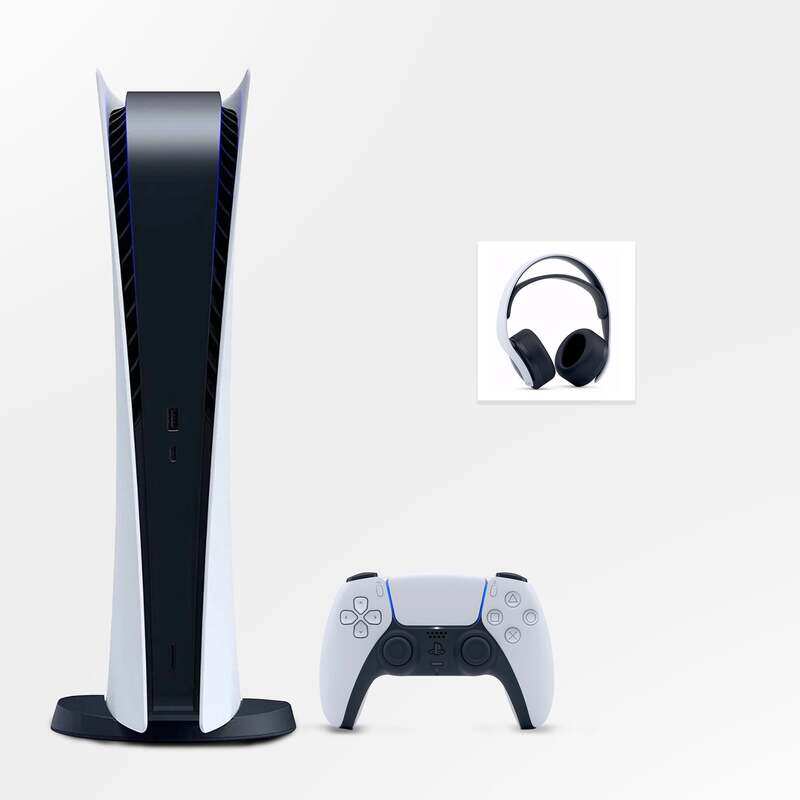 Sony PlayStation 5 - PS5 Bundle Digital Edition Console + Pulse 3D Wireless Headset (International Version)
Sony PlayStation 5 - PS5 Bundle Digital Edition Console + Pulse 3D Wireless Headset (International Version)