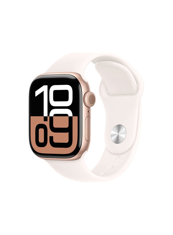 Apple Watch Series 10 42mm Smartwatch, GPS, Rose Gold Aluminium Case with Light Blush Sport Band
Apple Watch Series 10 42mm Smartwatch, GPS, Rose Gold Aluminium Case with Light Blush Sport Band