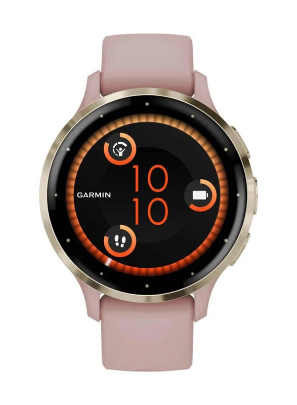 Garmin Venu 3S 41mm AMOLED Display Smartwatch, GPS, Soft Gold Stainless Steel Bezel Case with Dust Rose Silicone Band
Garmin Venu 3S 41mm AMOLED Display Smartwatch, GPS, Soft Gold Stainless Steel Bezel Case with Dust Rose Silicone Band