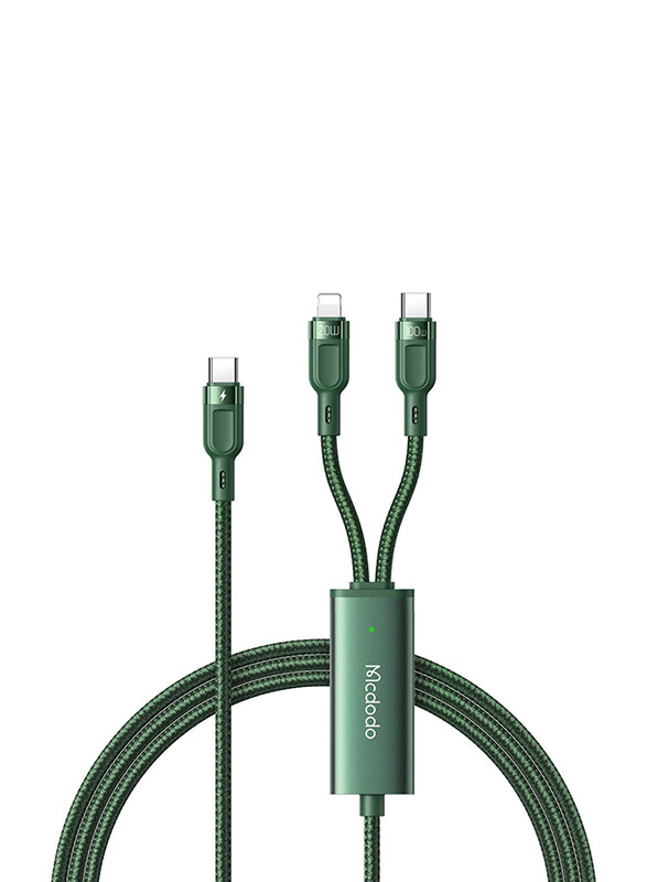 Mcdodo 1.2-Meter 2-in-1 100W PD Fast Charging Nylon Braided Data Cable, USB Type C to Lightning/USB Type C Cable for Laptop, Tablet, Mobile Phones, iP
Mcdodo 1.2-Meter 2-in-1 100W PD Fast Charging Nylon Braided Data Cable, USB Type C to Lightning/USB Type C Cable for Laptop, Tablet, Mobile Phones, iP