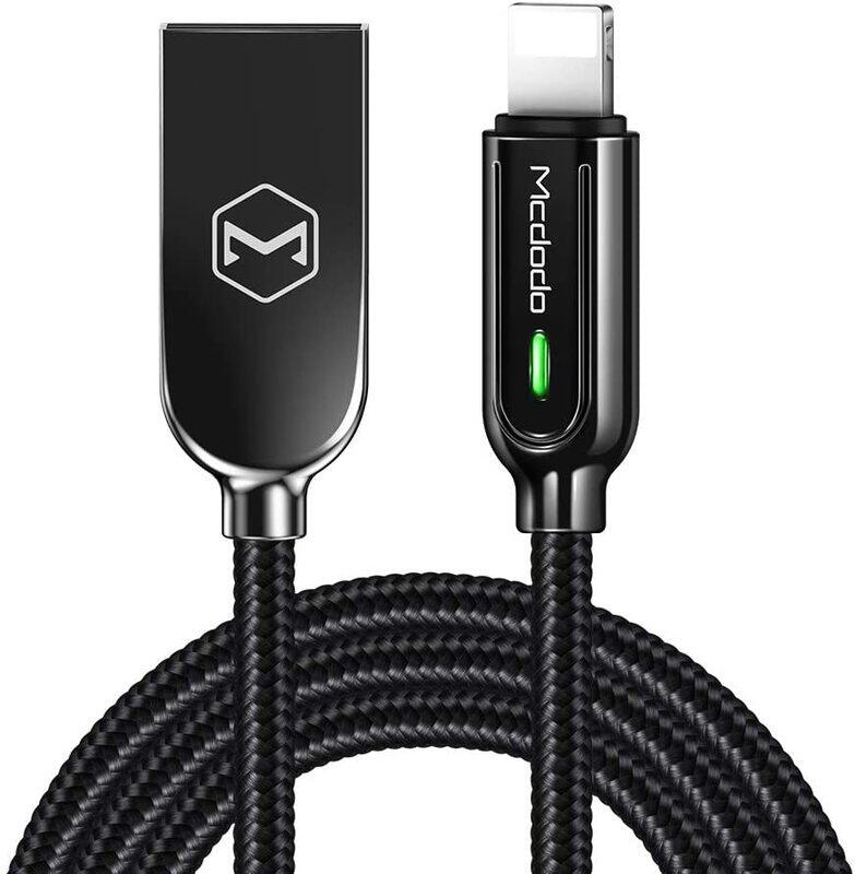 Mcdodo 1.8-Meter Nylon Braided Sync Charge USB Data Cable, USB A Male to Lightning for Apple Devices, Black
Mcdodo 1.8-Meter Nylon Braided Sync Charge USB Data Cable, USB A Male to Lightning for Apple Devices, Black