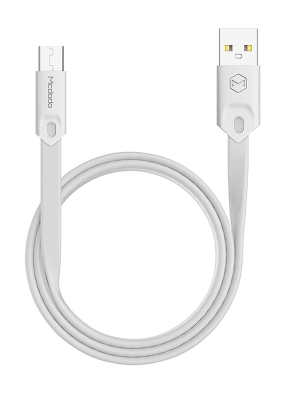 Mcdodo 1-Meter Basic TPE Noodle Micro USB Cable, USB Type A Male to Micro USB Cable for All Micro USB Devices, CA-043, White
Mcdodo 1-Meter Basic TPE Noodle Micro USB Cable, USB Type A Male to Micro USB Cable for All Micro USB Devices, CA-043, White