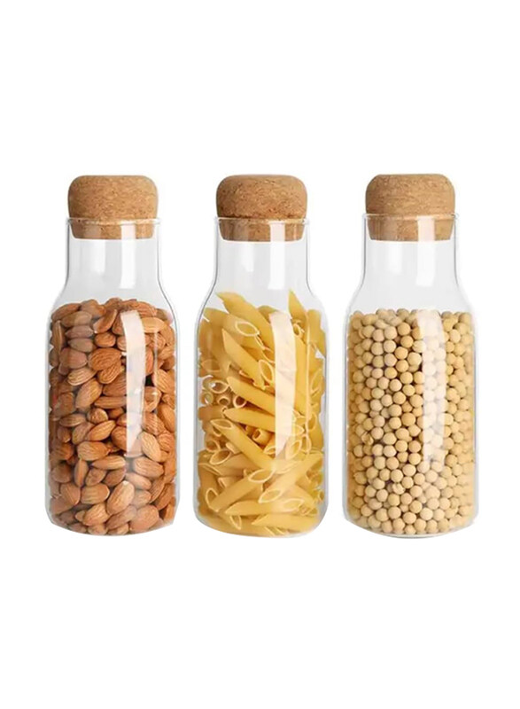 1Chase Borosilicate Storage Jar with Lid-Cork Stopper Storage Glass Bottle Set, 3 x 600ml, Clear/Beige
1Chase Borosilicate Storage Jar with Lid-Cork Stopper Storage Glass Bottle Set, 3 x 600ml, Clear/Beige
