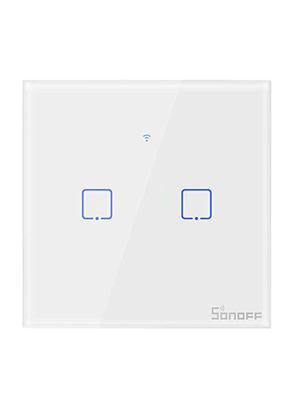 Sonoff Wi-Fi Home Automation Wireless Smart Wall Light with Standard 2 Gang Switch, White
Sonoff Wi-Fi Home Automation Wireless Smart Wall Light with Standard 2 Gang Switch, White