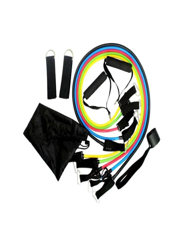 Generic Fitness Resistance Band Set With Stackable Exercise Bands Legs Ankle Straps Multi-Function Professional Fitness Equipment, 11 Piece, Multicolour
Generic Fitness Resistance Band Set With Stackable Exercise Bands Legs Ankle Straps Multi-Function Professional Fitness Equipment, 11 Piece, Multicolour