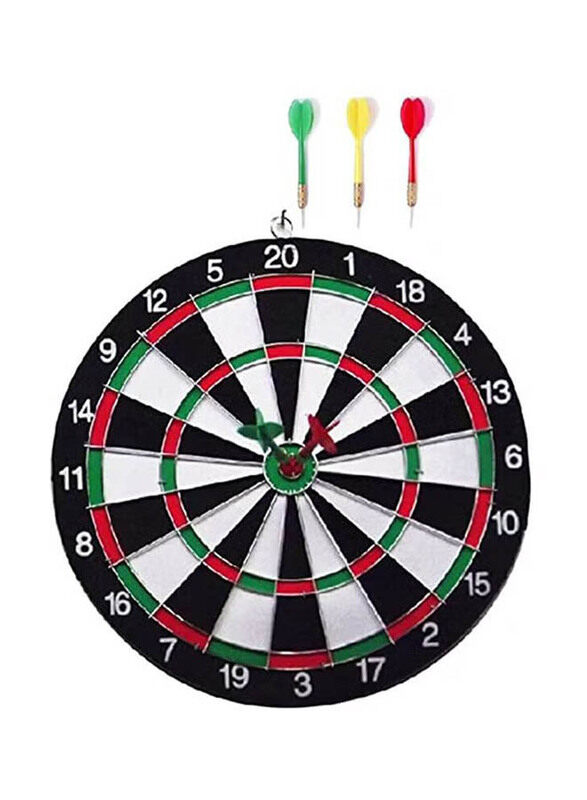 Generic 12-inch Tournament Steel Wire Double Sided Hanging Dart Board with Darts, Multicolour
Generic 12-inch Tournament Steel Wire Double Sided Hanging Dart Board with Darts, Multicolour