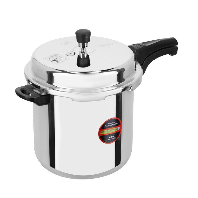 Royalford 12 Ltr Round Aluminium Induction Base Pressure Cooker, RF11645, 41x30x27.5 cm, Silver
Royalford 12 Ltr Round Aluminium Induction Base Pressure Cooker, RF11645, 41x30x27.5 cm, Silver