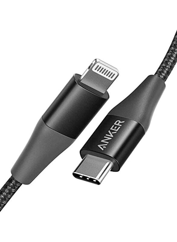 Anker 3-Feet Powerline+ II Lightning Cable, USB-C Male to Lightning Connector for Apple Devices, Black
Anker 3-Feet Powerline+ II Lightning Cable, USB-C Male to Lightning Connector for Apple Devices, Black