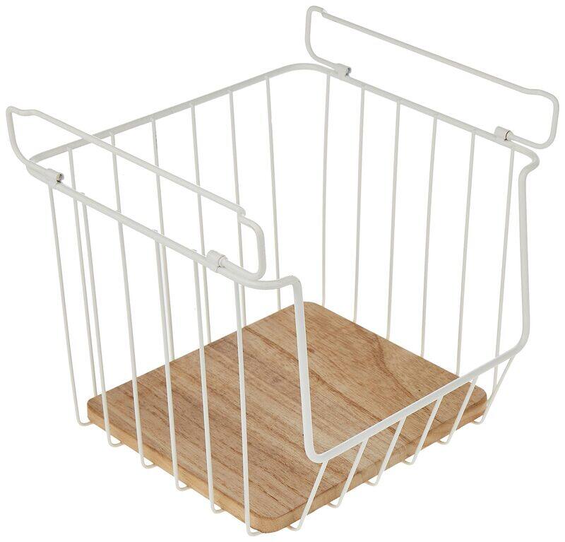 IDesign Wire & Paulownia Wood Open Front Bin, 10 x 10 x 8 Inch, 709748, White
IDesign Wire & Paulownia Wood Open Front Bin, 10 x 10 x 8 Inch, 709748, White