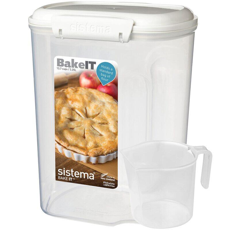 Sistema Bake It Food Storage Container + Measuring Cup, 3.25 Liters, Pantry Bpa-Free, White
Sistema Bake It Food Storage Container + Measuring Cup, 3.25 Liters, Pantry Bpa-Free, White