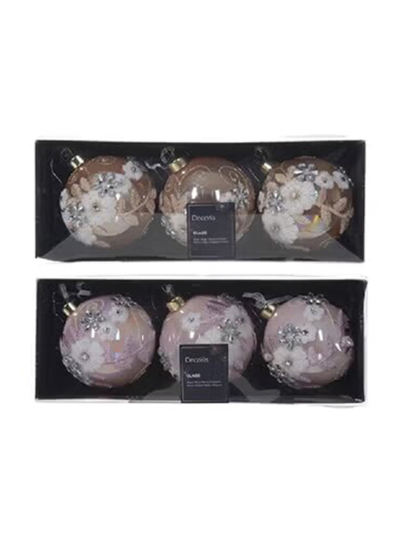Kaemingk Decoris 8cm Bauble Glass Enamel with Fabric Flowers & Leaves, 1 Piece, Assorted
Kaemingk Decoris 8cm Bauble Glass Enamel with Fabric Flowers & Leaves, 1 Piece, Assorted