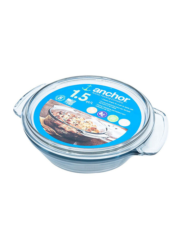 Anchor Hocking 1.5 Ltr Oven Basic Casserole/Cover, 26.9 x 20.82 x 12.44cm, Clear
Anchor Hocking 1.5 Ltr Oven Basic Casserole/Cover, 26.9 x 20.82 x 12.44cm, Clear