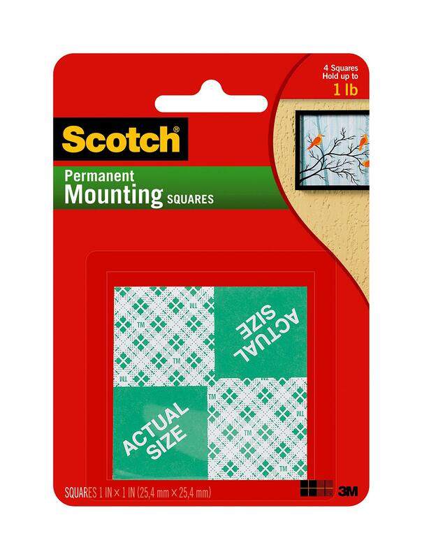 Scotch Mounting, Fastening & Surface Protection 25.4mm x 25.4mm Indoor Mounting Squares, 111-24, White
Scotch Mounting, Fastening & Surface Protection 25.4mm x 25.4mm Indoor Mounting Squares, 111-24, White