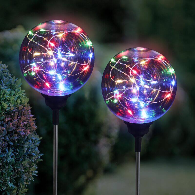 Exhart Solar Ball Garden Stakes with 20 Multi Color Firefly Lights, 4 by 31 Inches, 2 Piece, Multicolour
Exhart Solar Ball Garden Stakes with 20 Multi Color Firefly Lights, 4 by 31 Inches, 2 Piece, Multicolour