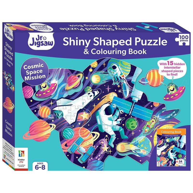 Hinkler 100-Piece Cosmic Space Mission Shiny Shaped Puzzle with Junior Jigsaw Book
Hinkler 100-Piece Cosmic Space Mission Shiny Shaped Puzzle with Junior Jigsaw Book