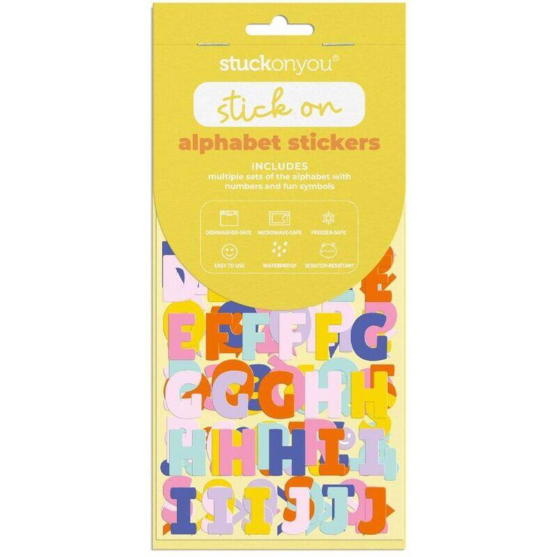 Stuck on You Novelry Alphabet Stickers, includes multiple Sets of Alphabets, Diswasher, Microwave, Freezer safe, scratch resistant. Neutral
Stuck on You Novelry Alphabet Stickers, includes multiple Sets of Alphabets, Diswasher, Microwave, Freezer safe, scratch resistant. Neutral