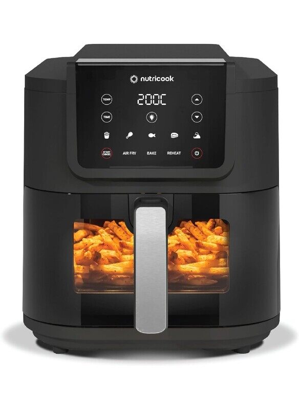 Nutri Cook Nutricook Air Fryer Slim XL, 7.6L Extra-Large Basket, Space-Saving Slim Design, Air Fry, Bake, Reheat, with 5 Presets, Clear Window & Internal Light,
Nutri Cook Nutricook Air Fryer Slim XL, 7.6L Extra-Large Basket, Space-Saving Slim Design, Air Fry, Bake, Reheat, with 5 Presets, Clear Window & Internal Light,
