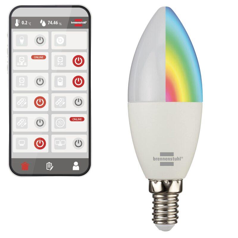 Brennenstuhl 5.5W E14 Wifi Smart Dimmable Candle Shape LED Light Bulb, Multicolour
Brennenstuhl 5.5W E14 Wifi Smart Dimmable Candle Shape LED Light Bulb, Multicolour