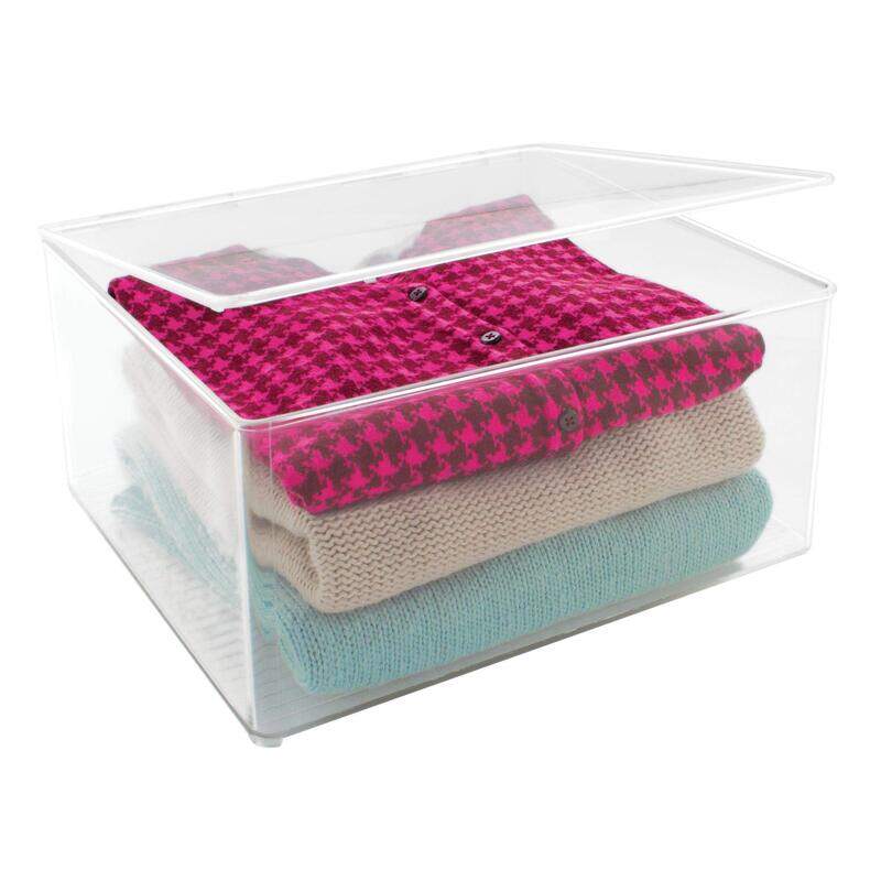 InterDesign Closet Binz Stackable Organizer Holder with Lid for Sweaters Shirts, Clear
InterDesign Closet Binz Stackable Organizer Holder with Lid for Sweaters Shirts, Clear