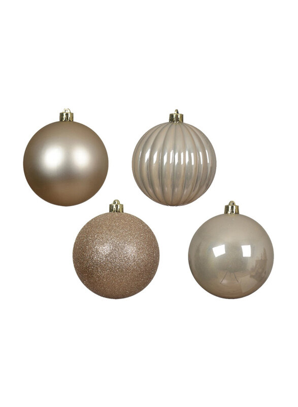 Kaemingk Shatterproof Shiny Matt Glitter Mould Mix Baubles, 4 Pieces, 10cm, Pearl
Kaemingk Shatterproof Shiny Matt Glitter Mould Mix Baubles, 4 Pieces, 10cm, Pearl
