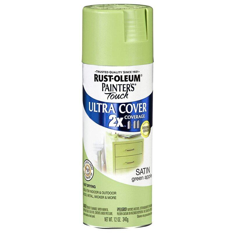 Rust-Oleum Painter's Touch 2x Ultra Cover Satin Spray Paint 249077, 12oz, Green Apple
Rust-Oleum Painter's Touch 2x Ultra Cover Satin Spray Paint 249077, 12oz, Green Apple