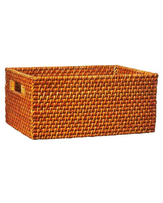 Homesmiths Large Copper Rattan Storage Bins with Handles, 38 x 28 x 18 cm, Brown
Homesmiths Large Copper Rattan Storage Bins with Handles, 38 x 28 x 18 cm, Brown