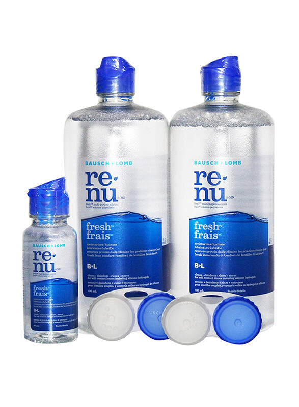 Bausch + Lomb Renu Fresh Multi-Purpose All Day Moisture Eye Contact Lens Solution Set, 5 Pieces
Bausch + Lomb Renu Fresh Multi-Purpose All Day Moisture Eye Contact Lens Solution Set, 5 Pieces