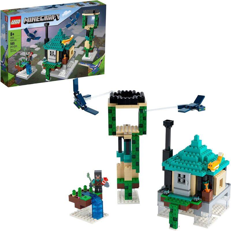 LEGO Minecraft The Sky Tower 21173 Fun Floating Islands Building Kit Toy with a Pilot 2 Flying Phantoms and a Cat New 2021 565 Pieces
LEGO Minecraft The Sky Tower 21173 Fun Floating Islands Building Kit Toy with a Pilot 2 Flying Phantoms and a Cat New 2021 565 Pieces