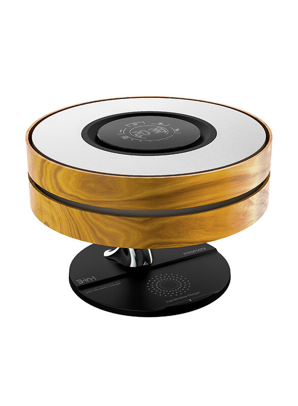 Promate LED Desk Lamp, with True Wireless 10W Bluetooth Speaker and 10W Qi Wireless Charger, White/Black/Brown
Promate LED Desk Lamp, with True Wireless 10W Bluetooth Speaker and 10W Qi Wireless Charger, White/Black/Brown