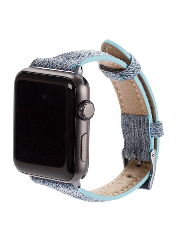 Promate Trendy Canvas Styled Leather Wristband Replacement for Apple Watch Series 1/2/3/4/5 38mm/40mm, with Adjustable Quick Release Metal Lock for Me
Promate Trendy Canvas Styled Leather Wristband Replacement for Apple Watch Series 1/2/3/4/5 38mm/40mm, with Adjustable Quick Release Metal Lock for Me