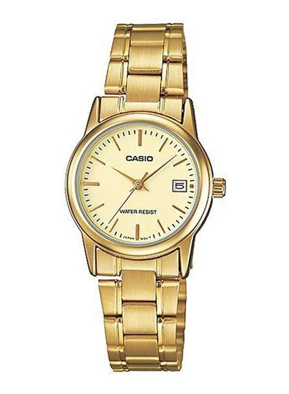 Casio Dress Analog Watch for Women with Stainless Steel Band, Water Resistant, LTP-V002G-9A, Gold-Beige
Casio Dress Analog Watch for Women with Stainless Steel Band, Water Resistant, LTP-V002G-9A, Gold-Beige