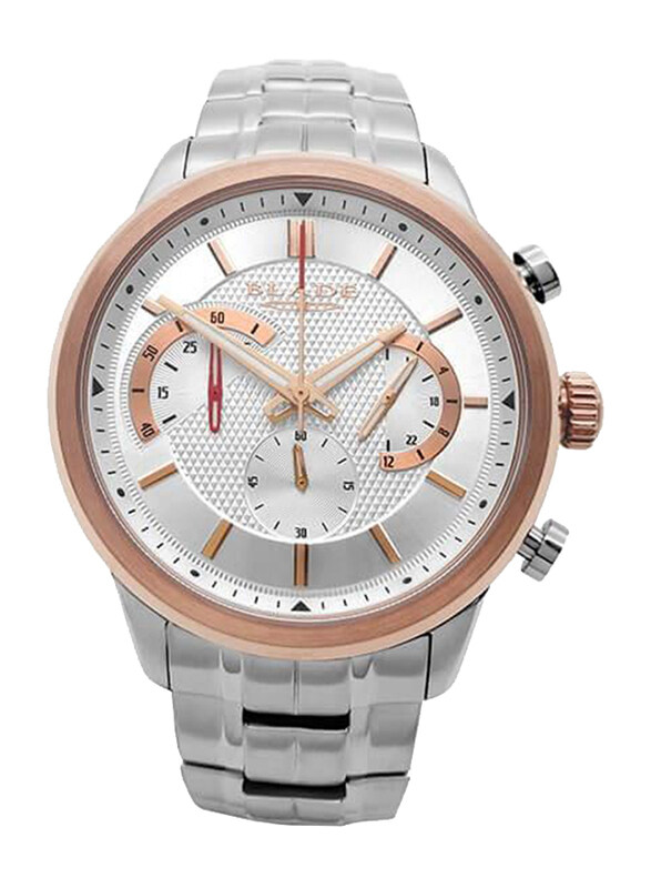 Blade Cachet Analog Watch for Men with Stainless Steel Band, Water Resistant and Chronograph, 3552G2UWS, Silver-Rose Gold/Silver
Blade Cachet Analog Watch for Men with Stainless Steel Band, Water Resistant and Chronograph, 3552G2UWS, Silver-Rose Gold/Silver