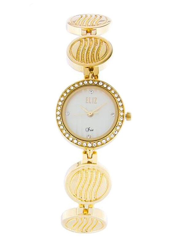 Eliz Analog Watch for Women with Stainless Steel Band, Water Resistant, ES8643L2GWG, Gold-White
Eliz Analog Watch for Women with Stainless Steel Band, Water Resistant, ES8643L2GWG, Gold-White