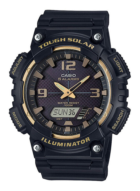 Casio Solar Analog/Digital Watch for Men with Resin Band, Water Resistant, AQ-S810W-1A3, Black-Black/Gold
Casio Solar Analog/Digital Watch for Men with Resin Band, Water Resistant, AQ-S810W-1A3, Black-Black/Gold