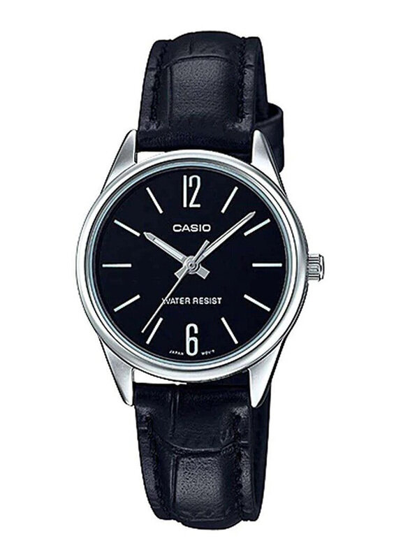 Casio Dress Analog Watch for Women with Leather Band, Water Resistant, LTP-V005L-1B, Black
Casio Dress Analog Watch for Women with Leather Band, Water Resistant, LTP-V005L-1B, Black