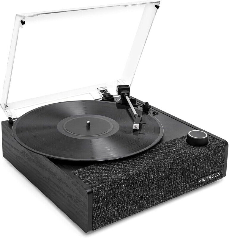 Victrola Eastwood II Record Player, Black Finish Turntable with Speakers, Bluetooth 5.1 and Vinyl Stream Technology, Vintage Style 3-Speed Vinyl Playe
Victrola Eastwood II Record Player, Black Finish Turntable with Speakers, Bluetooth 5.1 and Vinyl Stream Technology, Vintage Style 3-Speed Vinyl Playe