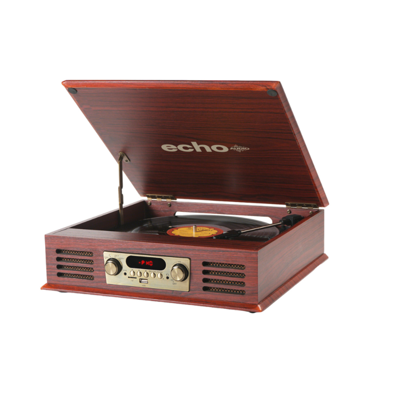 Echo Audio Vintage Bluetooth Record Player with Built-in Speakers - Walnut Finish
Echo Audio Vintage Bluetooth Record Player with Built-in Speakers - Walnut Finish