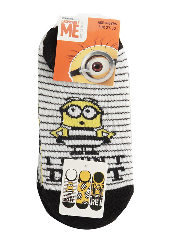 Illumination Minions Facciona Invisible Socks Set for Kids, 3 Pieces, 3-6 Years, Black/White
Illumination Minions Facciona Invisible Socks Set for Kids, 3 Pieces, 3-6 Years, Black/White