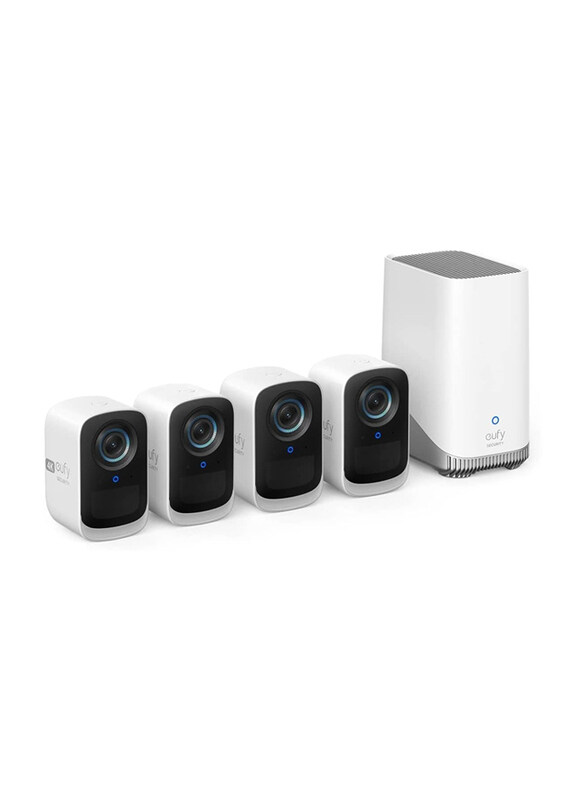 Eufy 3C 4K Outdoor Wireless Security Camera Kit with Expandable Local Storage Up to 16TB & Face Recognition AI, 4 Pieces, White
Eufy 3C 4K Outdoor Wireless Security Camera Kit with Expandable Local Storage Up to 16TB & Face Recognition AI, 4 Pieces, White