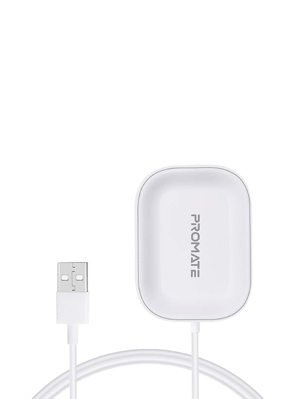 Promate AuraPod-1 Anti-Slip 5W QI Wireless Charging Dock, with USB-A Charging Cable for Apple AirPods, White
Promate AuraPod-1 Anti-Slip 5W QI Wireless Charging Dock, with USB-A Charging Cable for Apple AirPods, White
